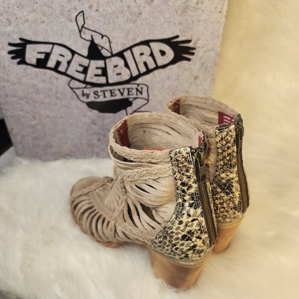 Freebird Bella Boots Taupe Leather Western Cowgirl – Women’s Size 9 - Picture 10 of 11